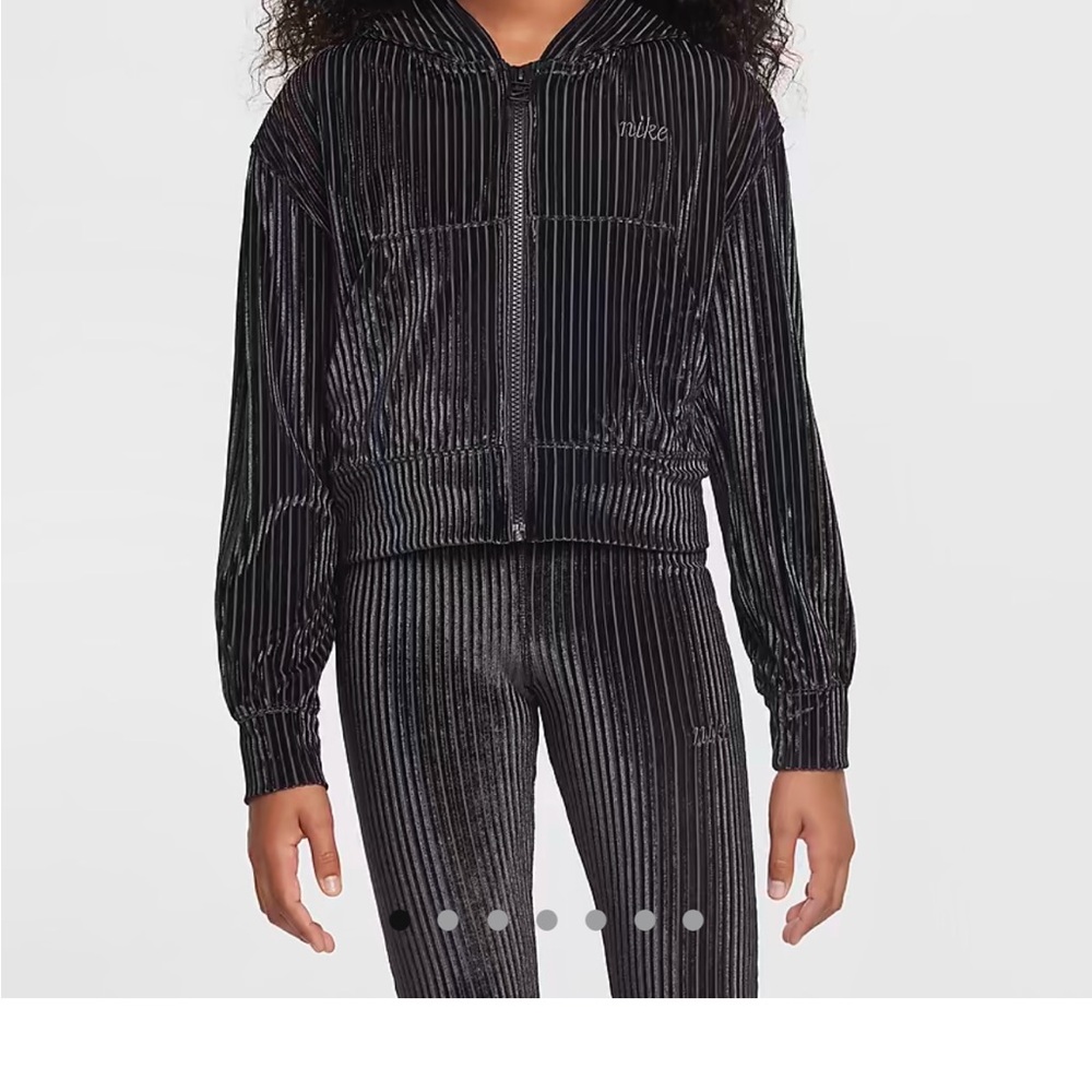 Nike Shiny Black Striped Tracksuit